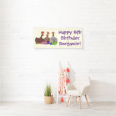 Hübsche Hühner, die Cartoon stricken Banner (Insitu)