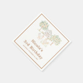 Hübsche Hühner Farm Scheune Geburtstagsfeier Serviette (Ecke)