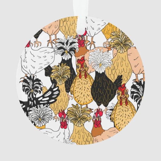 Hübsche Hühner Ornament (Rückseite)