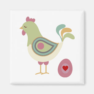 Hübsche Hühner und Eier Magnet