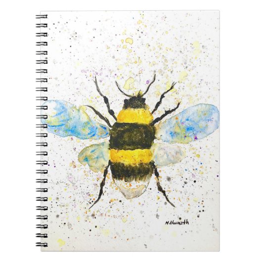 Hübsche Hummel Wasserfarben chic Notizblock (Vorderseite)