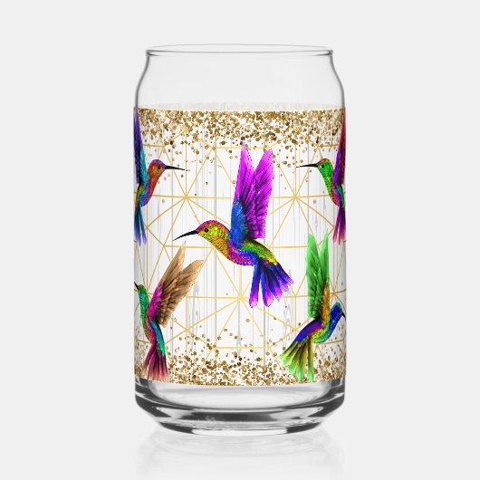 Hübsche Humming Bird Personalisiert Tumbler Wrap Dosenglas (Rückseite)