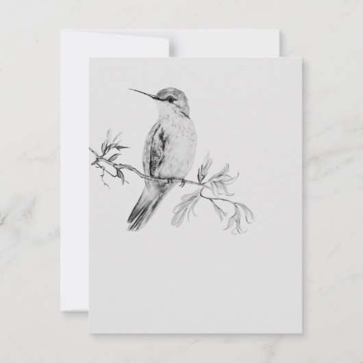 Hübsche Hummingbird Hochzeitskarten Einladung (Rückseite)