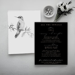 Hübsche Hummingbird Hochzeitskarten Einladung