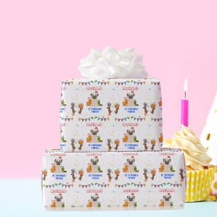 Hübsche Hunde Welpen Themen Kindergeburtstagsfeier Geschenkpapier
