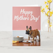 Hübsche Hundemutter-Tag-Geschenkkarte Karte (Gelbe Blume)