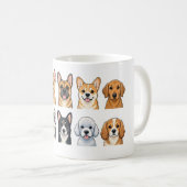 Hübsche Hunderassen Wasserfarben-Muster Kaffeetass Kaffeetasse (VorderseiteRechts)