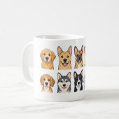 Hübsche Hunderassen Wasserfarben-Muster Kaffeetass Kaffeetasse (Vorderseite Links)