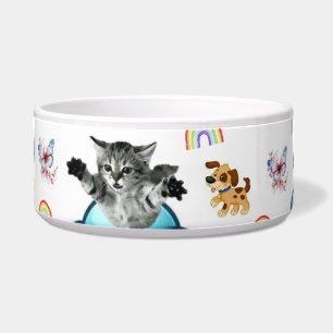 Hübsche Hundeschüssel Katze Hund Maus Regenbogen Napf