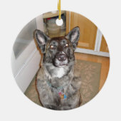 Hübsche Hundeverzierung Keramikornament (Hinten)