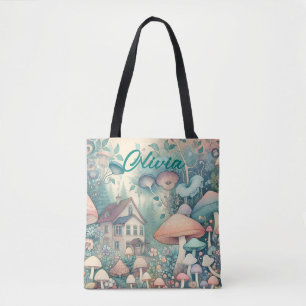 Hübsche Hütte Whimsical Village Personalisiert Tasche