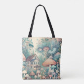 Hübsche Hütte Whimsical Village Personalisiert Tasche (Rückseite)