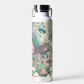 Hübsche Hütte Whimsical Village Personalisiert Trinkflasche (Vorne)