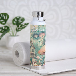 Hübsche Hütte Whimsical Village Personalisiert Trinkflasche
