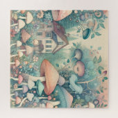 Hübsche Hütte Whimsical Village Puzzle (Horizontal)