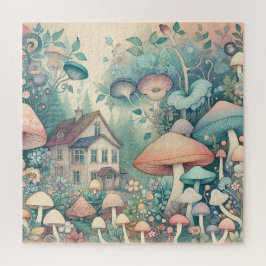 Hübsche Hütte Whimsical Village Puzzle