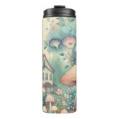 Hübsche Hütte Whimsical Village Thermosbecher (Vorderseite)