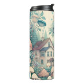 Hübsche Hütte Whimsical Village Thermosbecher (Nach links gedreht)