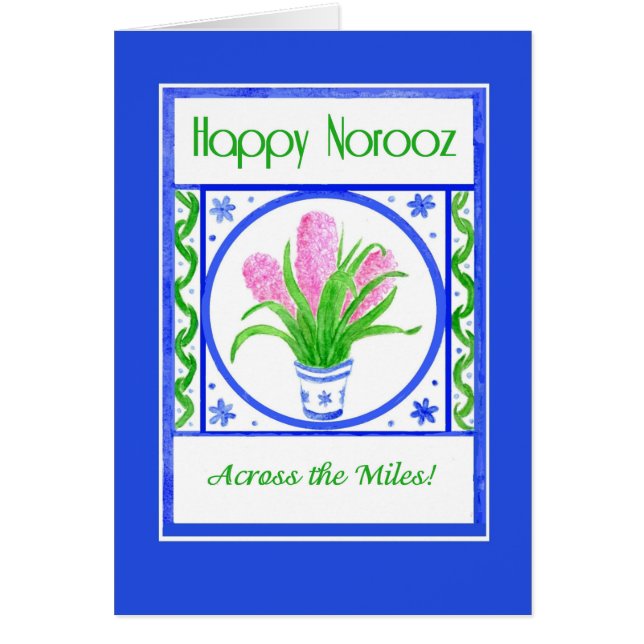 Hübsche Hyacinths Norooz 'Über die Meilen hinweg' (Vorne)