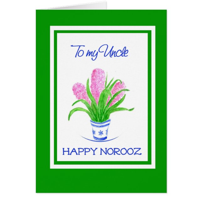 Hübsche Hyacinths Persisches Neujahr für Onkel (Vorne)