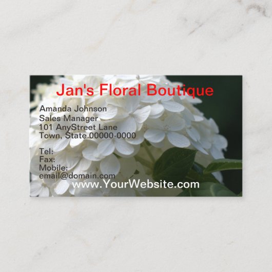 Hübsche Hydrangea Berg Laurel Blume Visitenkarte (Vorderseite)