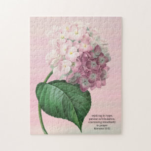Hübsche Hydrangea Blume Art Faith Puzzle