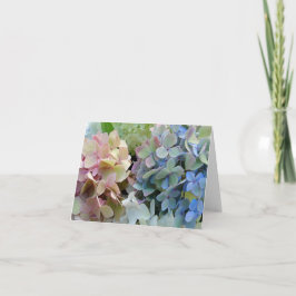 Hübsche Hydrangea-Blume - Blankokarte Karte