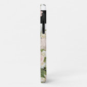 Hübsche Hydrangeas-Rose Schwarz-weiß gestreift Case-Mate iPhone Hülle (Hinten/Links)