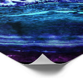 Hübsche Icy Turquoise und Lila Geode Crystal Poster (Ecke)