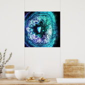Hübsche Icy Turquoise und Lila Geode Crystal Poster (Küche)