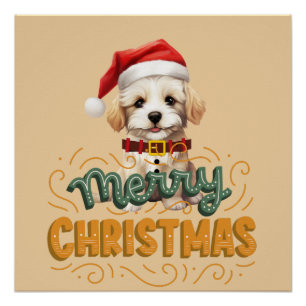 Hübsche Illustration über Weihnachtshunde Cooler T Poster