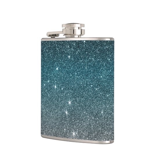 Hübsche Imitat-Glitzer-Steigung in Schwarzem, Flachmann (Links)