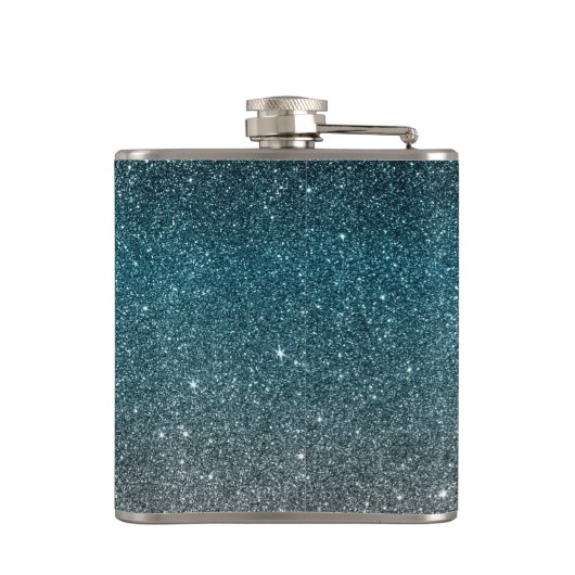 Hübsche Imitat-Glitzer-Steigung in Schwarzem, Flachmann (Rückseite)