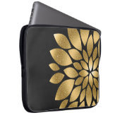 Hübsche Imitate Glitzer abstrakte Blume Laptopschutzhülle (Vorne Rechts)