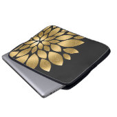 Hübsche Imitate Glitzer abstrakte Blume Laptopschutzhülle (Vorne Knopf)