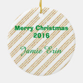 Hübsche Imitate Glitzer Foto Weihnachtsfeier Keramik Ornament (Hinten)