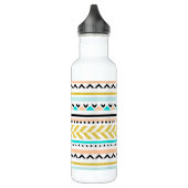 Hübsche Imitate Glitzer Gold, Coral, Aqua Aztec De Edelstahlflasche (Links)