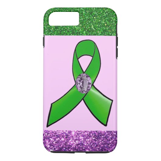 Hübsche Imitate Glitzer Lyme Awareness Phone Fall Case-Mate iPhone Hülle (Rückseite)