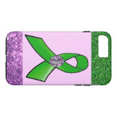 Hübsche Imitate Glitzer Lyme Awareness Phone Fall Case-Mate iPhone Hülle (Rückseite (Horizontal))