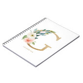 Hübsche Imitate Goldflorensatz G Monogramm Notizblock (Linke Seite)