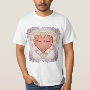 Hübsche Imitate Lacy Heart T - Shirt