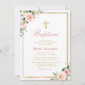 hübsche Imitate mit Blumenmotiven - Goldrahmen - T Einladung (Vorderseite)