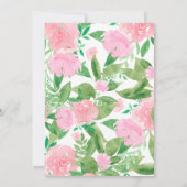 Hübsche Imitate mit Blumenmuster Einladung (Rückseite)