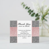 Hübsche Imitate Rosa Glitzer und graue Stoffe Postkarte (Stehend Vorderseite)