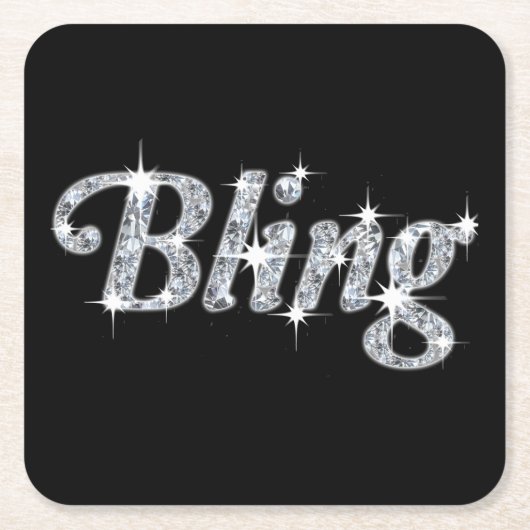 Hübsche Imitate Silberne Glitzer Diamantfunkel Rechteckiger Pappuntersetzer (Vorderseite)