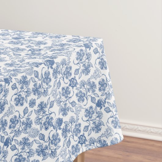 Hübsche Indigo-Blau-ethnische Tischdecke (Beispiel)