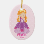 Hübsche Ingwer-Prinzessin Christmas Ornament (Vorne)