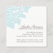 Hübsche Innenarchitekt-Geschäfts-Karten Quadratische Visitenkarte (Rückseite)