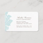 Hübsche Innenarchitekt-Geschäfts-Karten Visitenkarte (Rückseite)