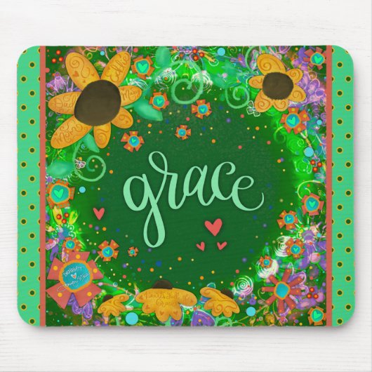 Hübsche Inspirierend Blumengrace-Inspirivity Mousepad (Vorne)
